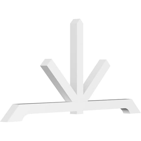 Ekena Millwork Vanguard Architectural Grade PVC Gable Bracket, 84"W x 42"H x 4"D x 4"F, 12/12 Pitch GBP084X42X0404VAN00